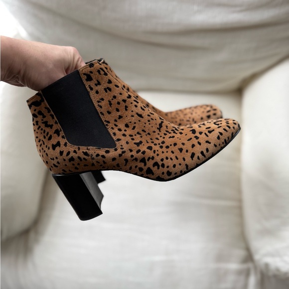 Rag & Bone Aslen Flocked Suede Ankle Boots in Leopard Cheetah Tan Animal Print - Picture 8 of 8